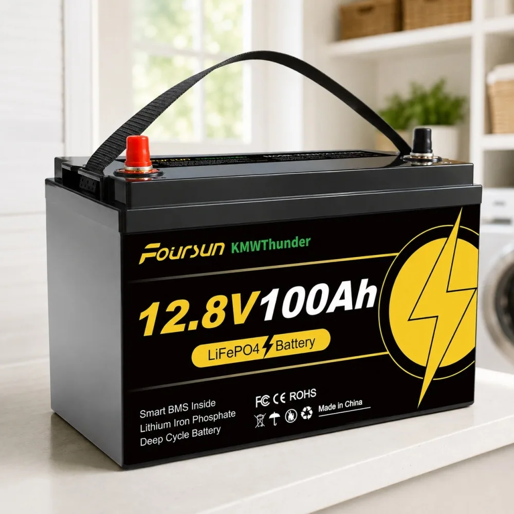 LiFePO4 12V 100Ah Акумулятор Foursun 1280Wh, 100A, з BMS платою