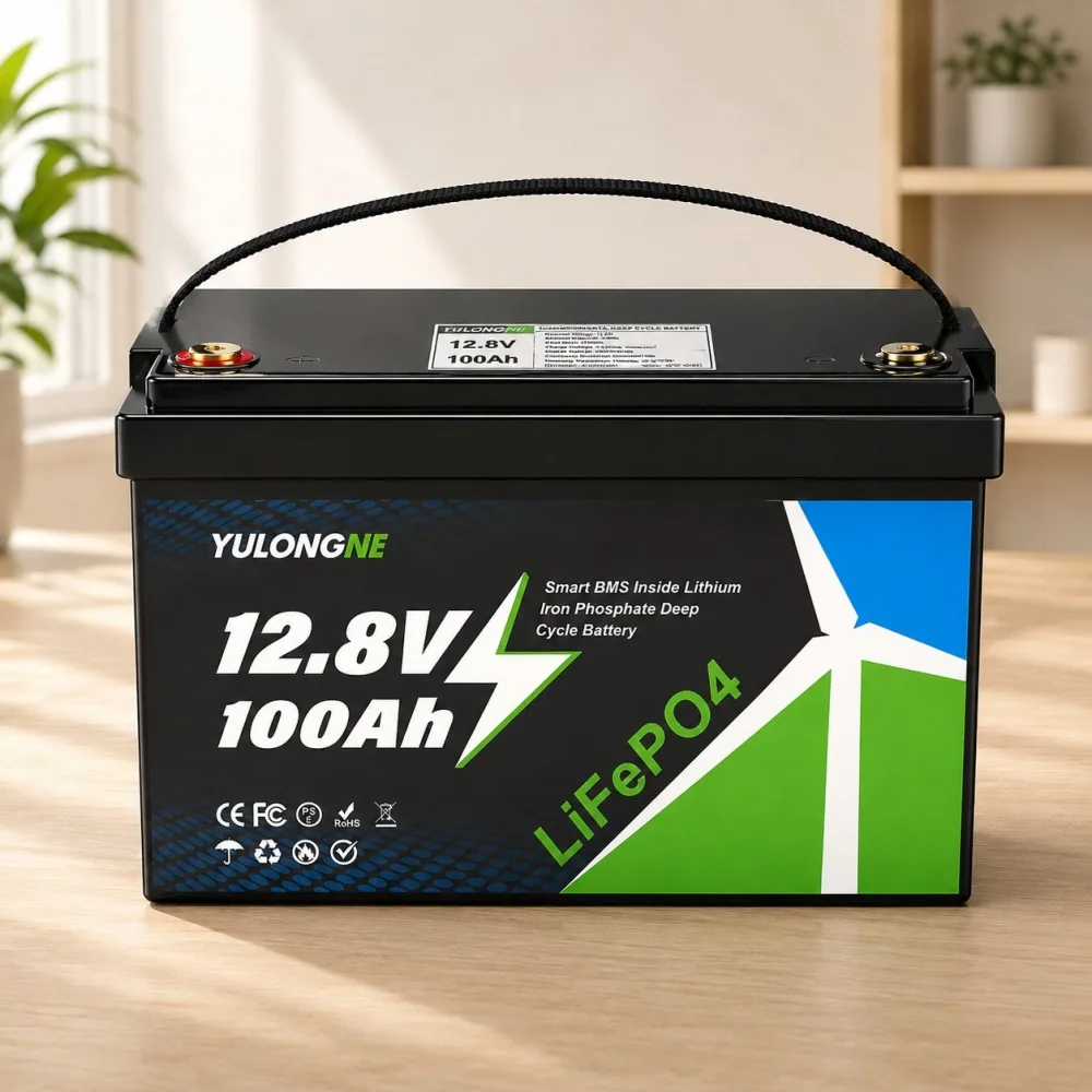 LiFePO4 12V 100Ah Акумулятор Yulongne 1280Wh, 100A, BMS