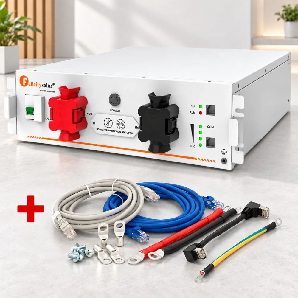 LiFePO4 51,2V/100Ah Акумулятор Felicity з BMS 100 А для систем резервного живлення